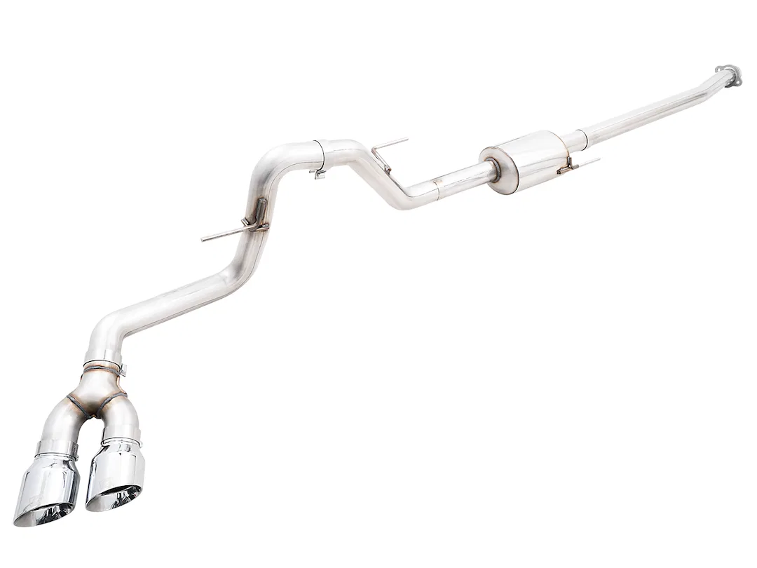 3015-22067 – AWE Exhaust System Kit, Stainless Steel Without Muffler Single Exhaust With Dual Outlet Rear Exit 4.5 In...